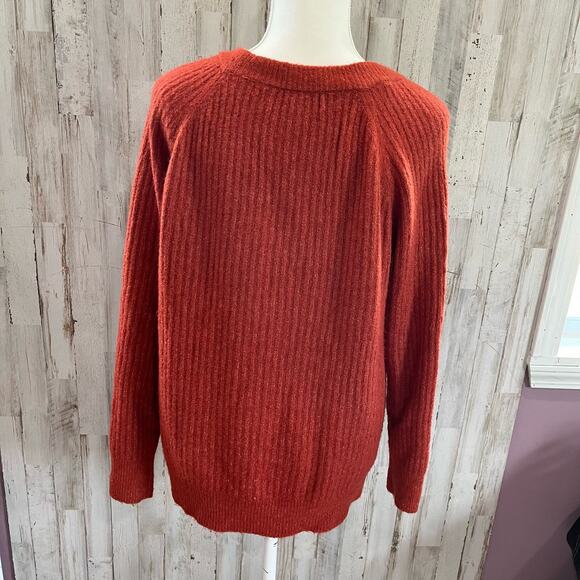 Vero Moda Orange Ribbed Crew Neck Sweater - Picture 3 of 7